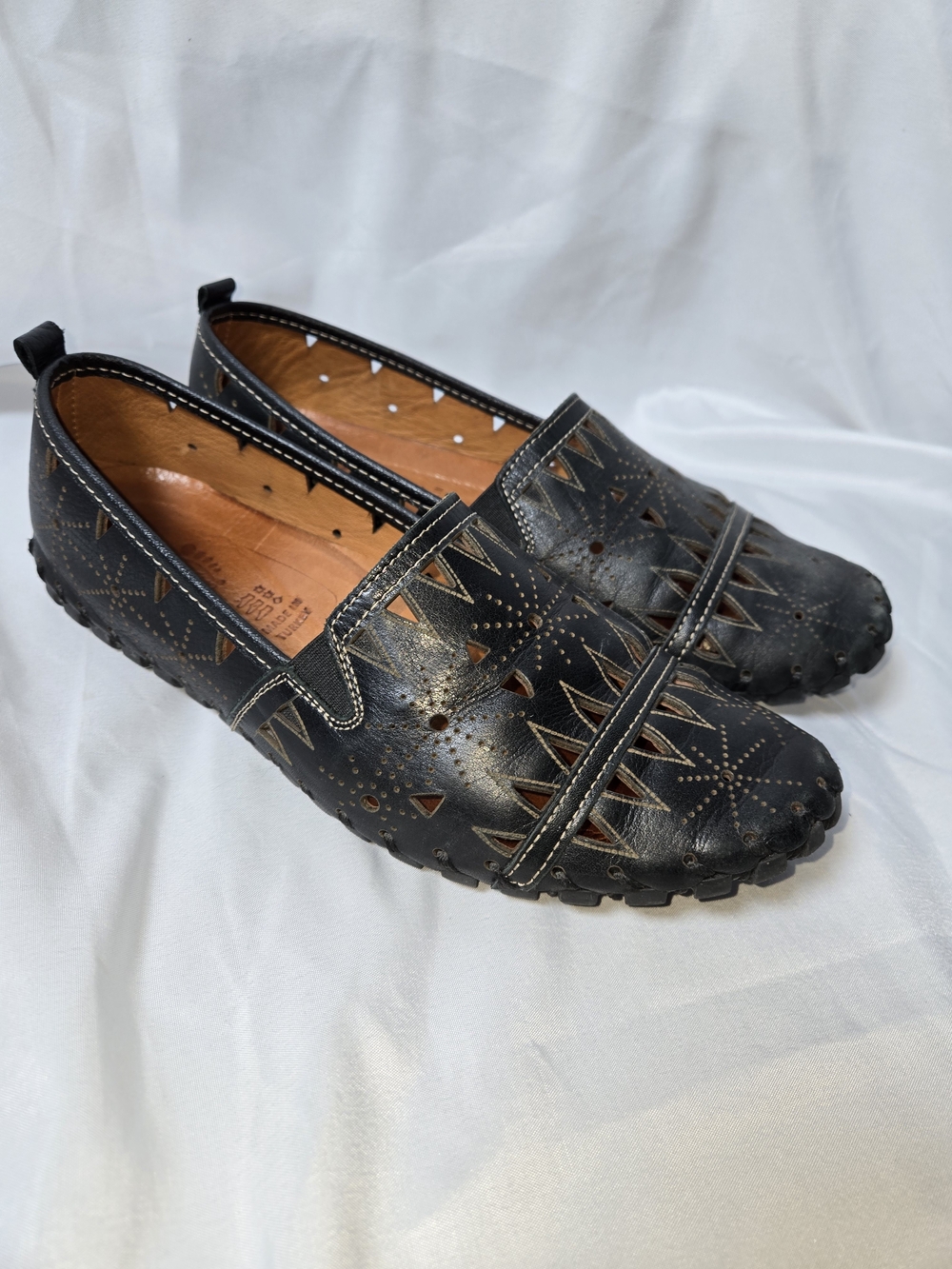 Spring Step Women's Fusaro Leather Loafers Perforated Comfort Size 8.5 M